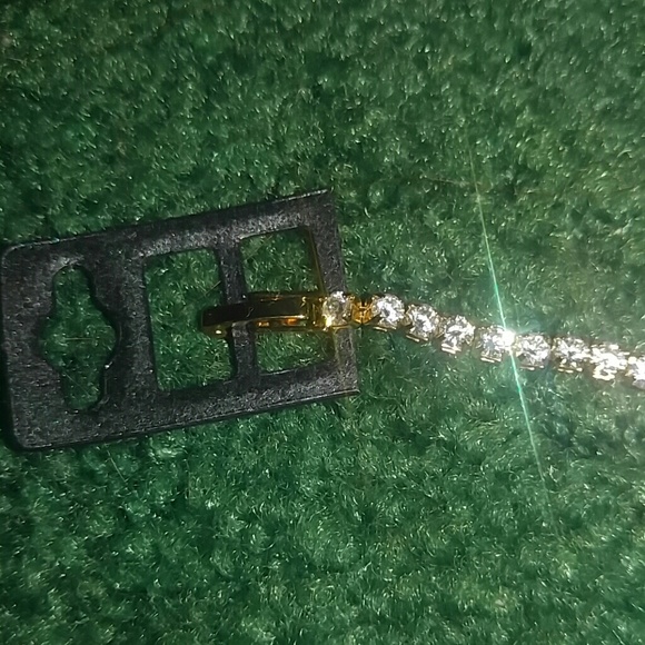 **SOLD** White Topaz Tennis Bracelet - Picture 3 of 4